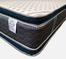 Load image into Gallery viewer, Suede Navy Blue Double Pillow Top Mattress
